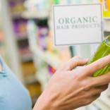 Woman shopping for organic hair products